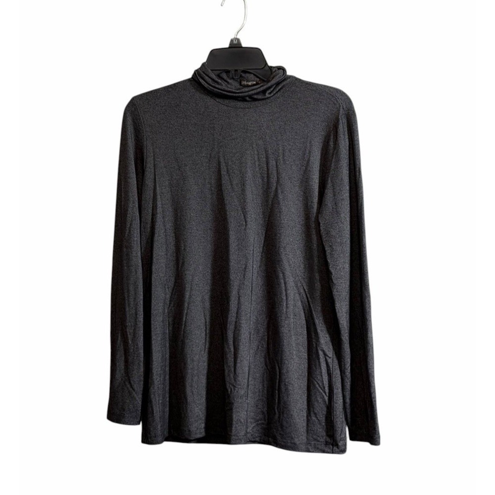 J. McLaughlin Gray Long Sleeve Turtleneck Shirt Womens Size Medium